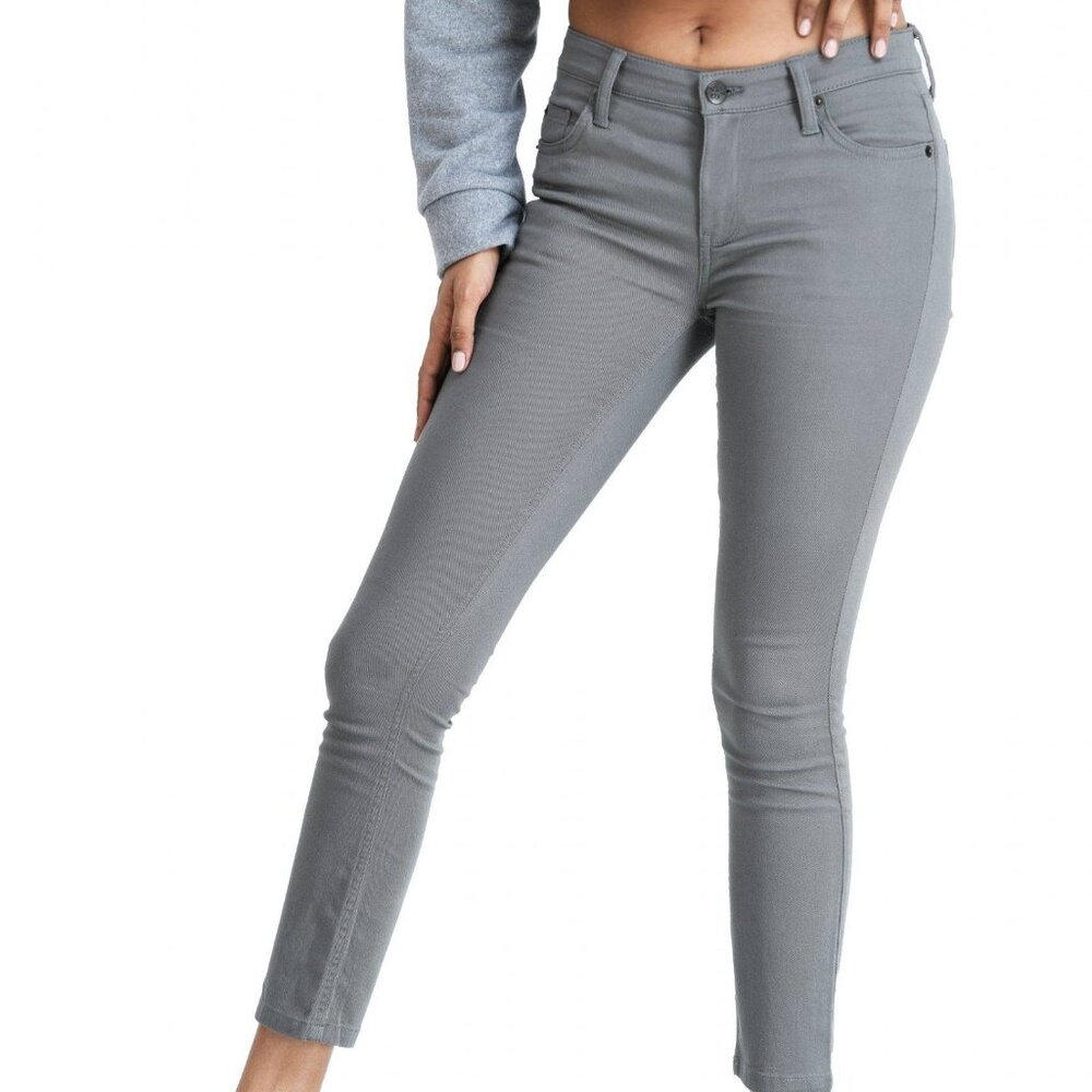 Women's Mid-Waist Cotton Stretch Pant - GRAY SZ 8,10,12,14 NWT